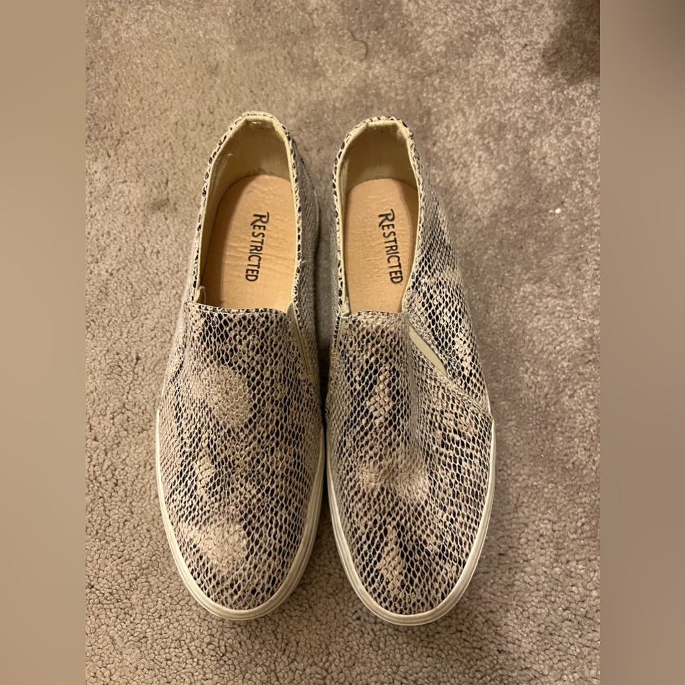 Snake print sneakers